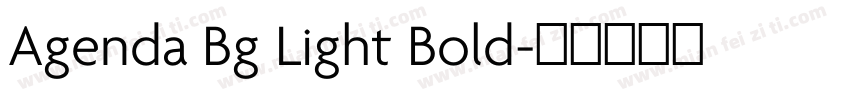Agenda Bg Light Bold字体转换